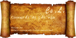 Csongrádi Lívia névjegykártya